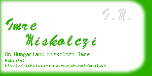 imre miskolczi business card